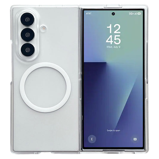 Galaxy Z Fold7 5G – Magnetische transparente Handyhülle aus TPU, stoßfest