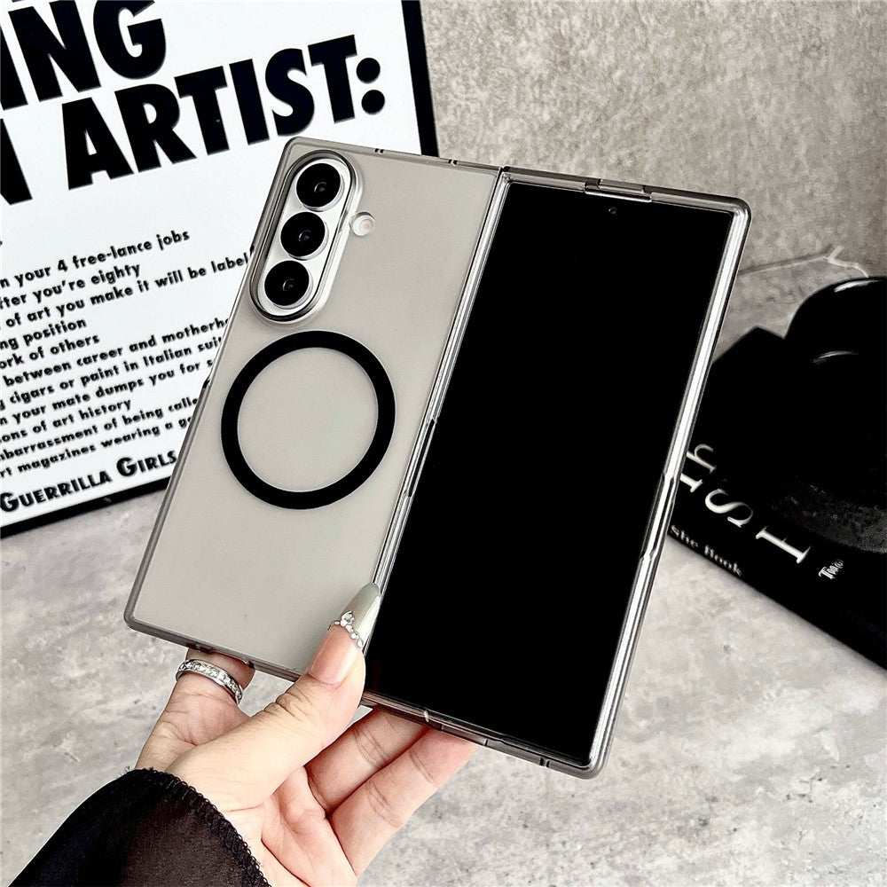 For Samsung Galaxy Z Fold8 Ultra Magnetic Case Matte Transparent TPU + PC Shockproof Cover