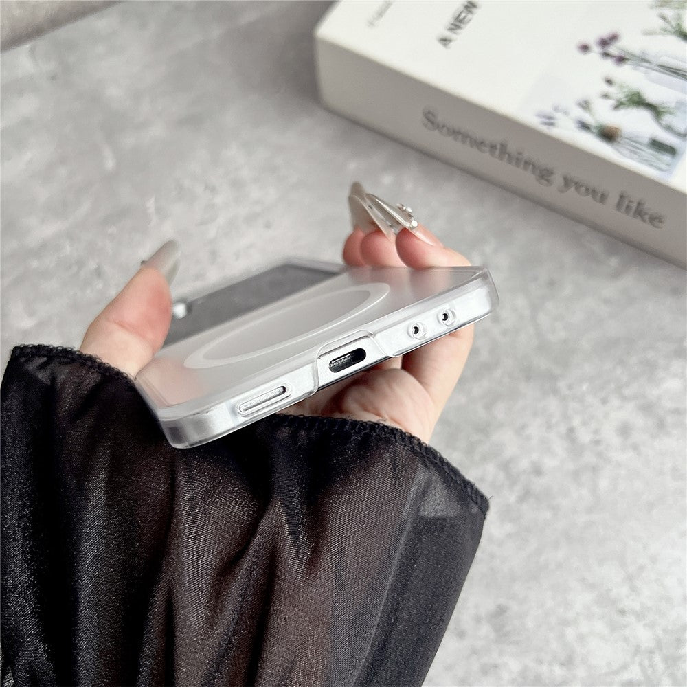 For Samsung Galaxy Z Flip7 FE 5G / Z Flip6 5G Magnetic Case Matte Transparent TPU + PC Shockproof Cover