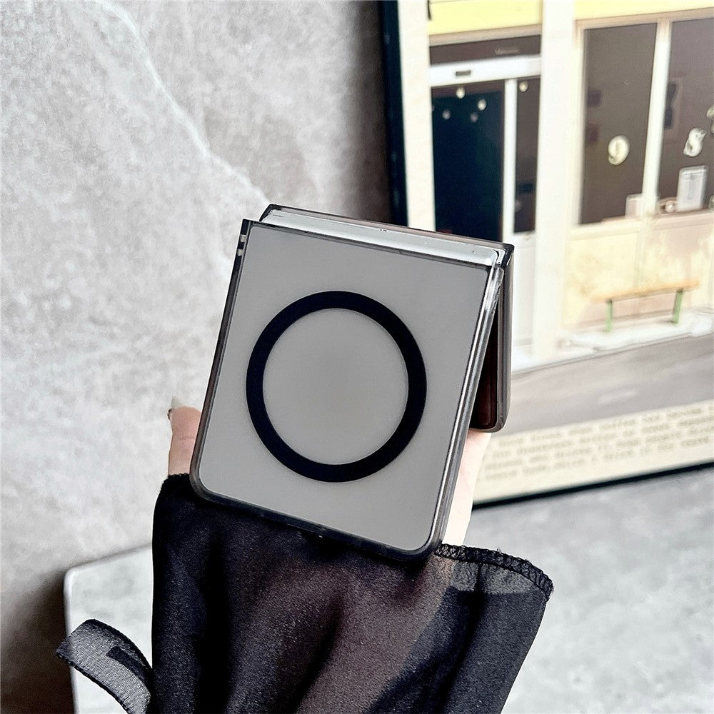 For Samsung Galaxy Z Flip7 FE 5G / Z Flip6 5G Magnetic Case Matte Transparent TPU + PC Shockproof Cover