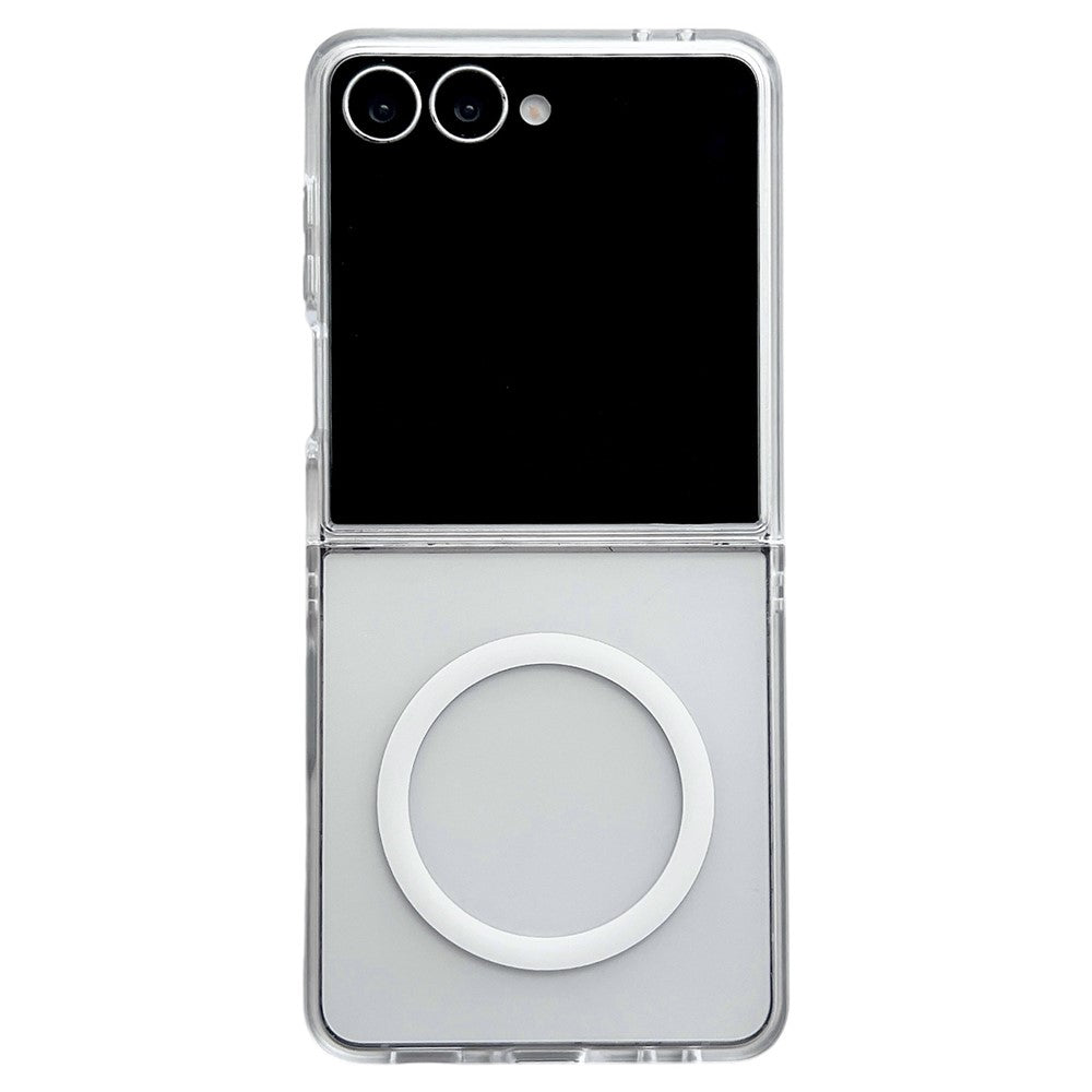 For Samsung Galaxy Z Flip8 Magnetic Case Matte Transparent TPU + PC Shockproof Cover