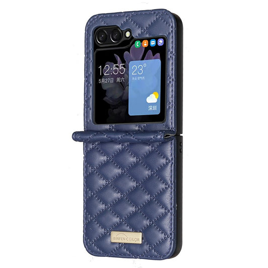 Galaxy Z Flip8 – Handyhülle aus PC und PU-Leder, stoßfest