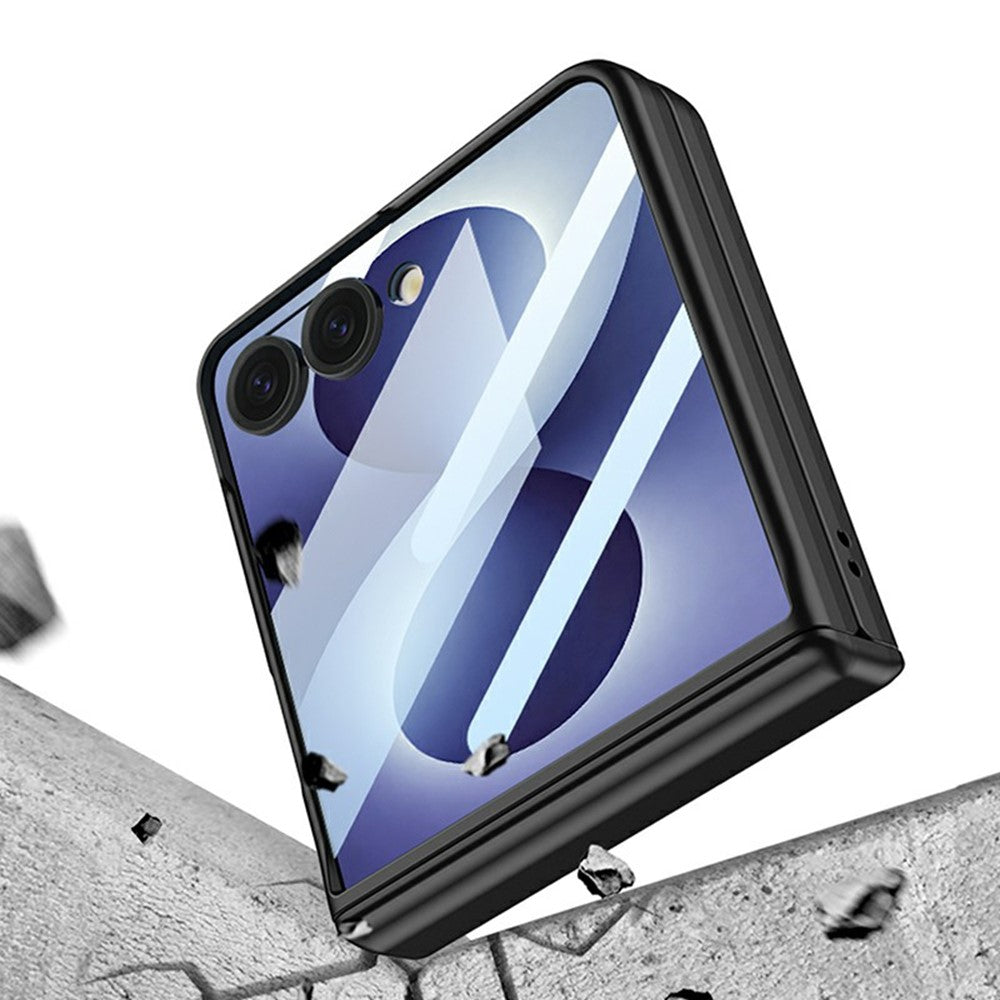 GKK For Samsung Galaxy Z Flip8 Case with Clear Screen Film Magnetic Hinge Protection Phone Cover