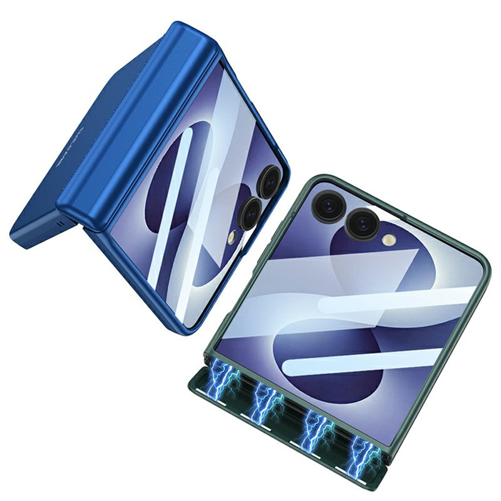 GKK For Samsung Galaxy Z Flip8 Case with Clear Screen Film Magnetic Hinge Protection Phone Cover