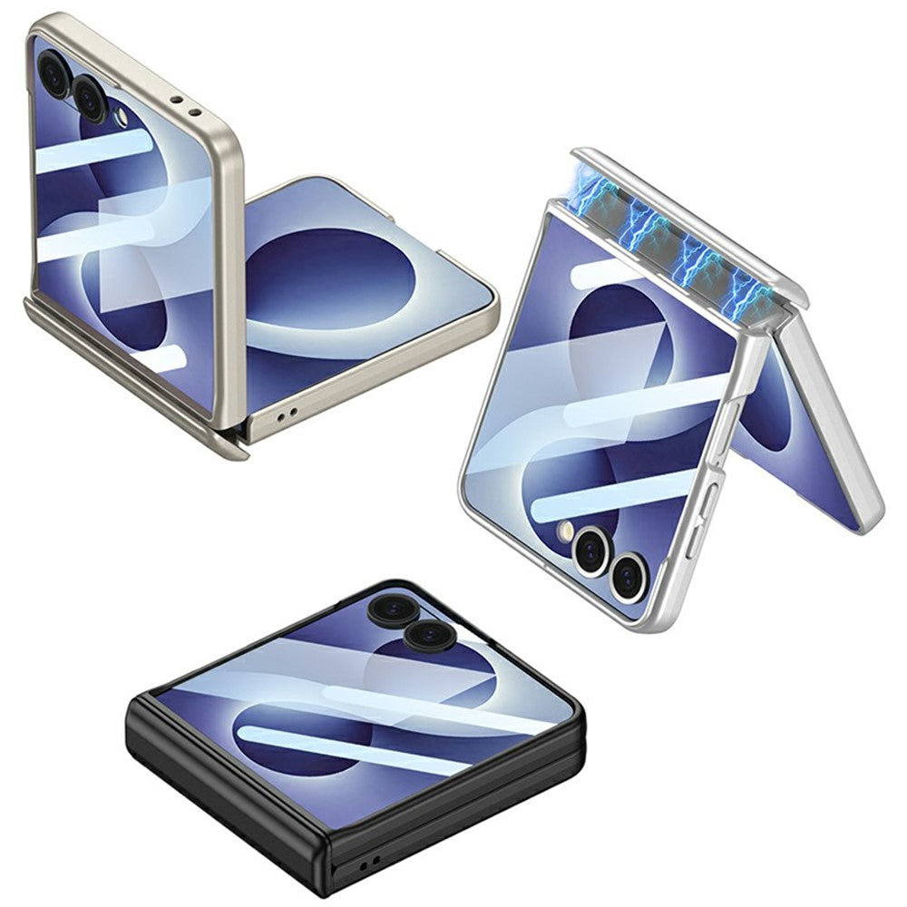 GKK For Samsung Galaxy Z Flip8 Case with Clear Screen Film Magnetic Hinge Protection Phone Cover
