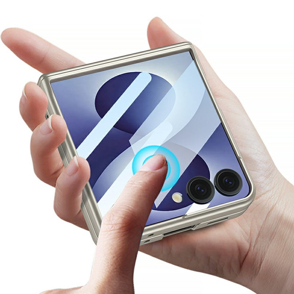 GKK For Samsung Galaxy Z Flip8 Case with Clear Screen Film Magnetic Hinge Protection Phone Cover