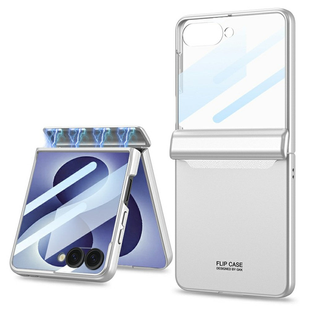 GKK For Samsung Galaxy Z Flip8 Case with Clear Screen Film Magnetic Hinge Protection Phone Cover
