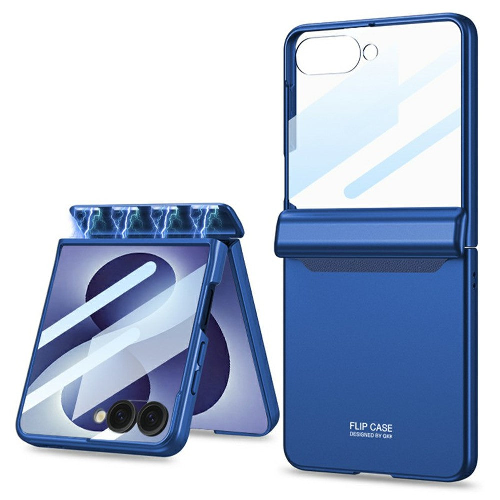 GKK For Samsung Galaxy Z Flip8 Case with Clear Screen Film Magnetic Hinge Protection Phone Cover