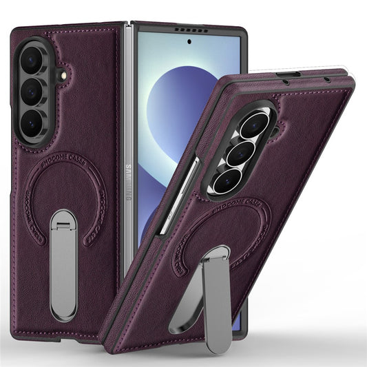 Galaxy Z Fold8 Ultra – Magnetische Handyhülle aus Metall, Kunststoff und PU-Leder, mit Ständer