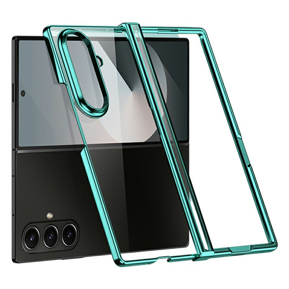 For Samsung Galaxy Z Fold8 Ultra Case Hinge Design Electroplating PC Clear Phone Cover