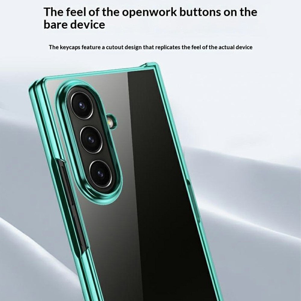 For Samsung Galaxy Z Fold8 Ultra Case Hinge Design Electroplating PC Clear Phone Cover