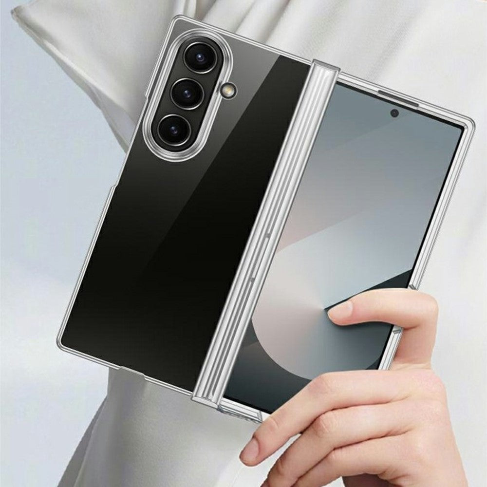 For Samsung Galaxy Z Fold8 Ultra Case Hinge Design Electroplating PC Clear Phone Cover