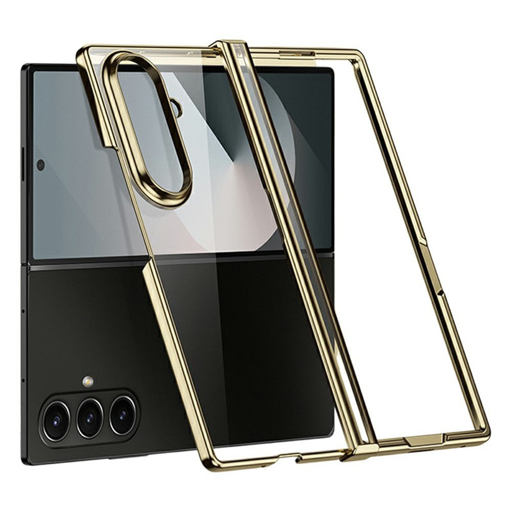 For Samsung Galaxy Z Fold8 Ultra Case Hinge Design Electroplating PC Clear Phone Cover