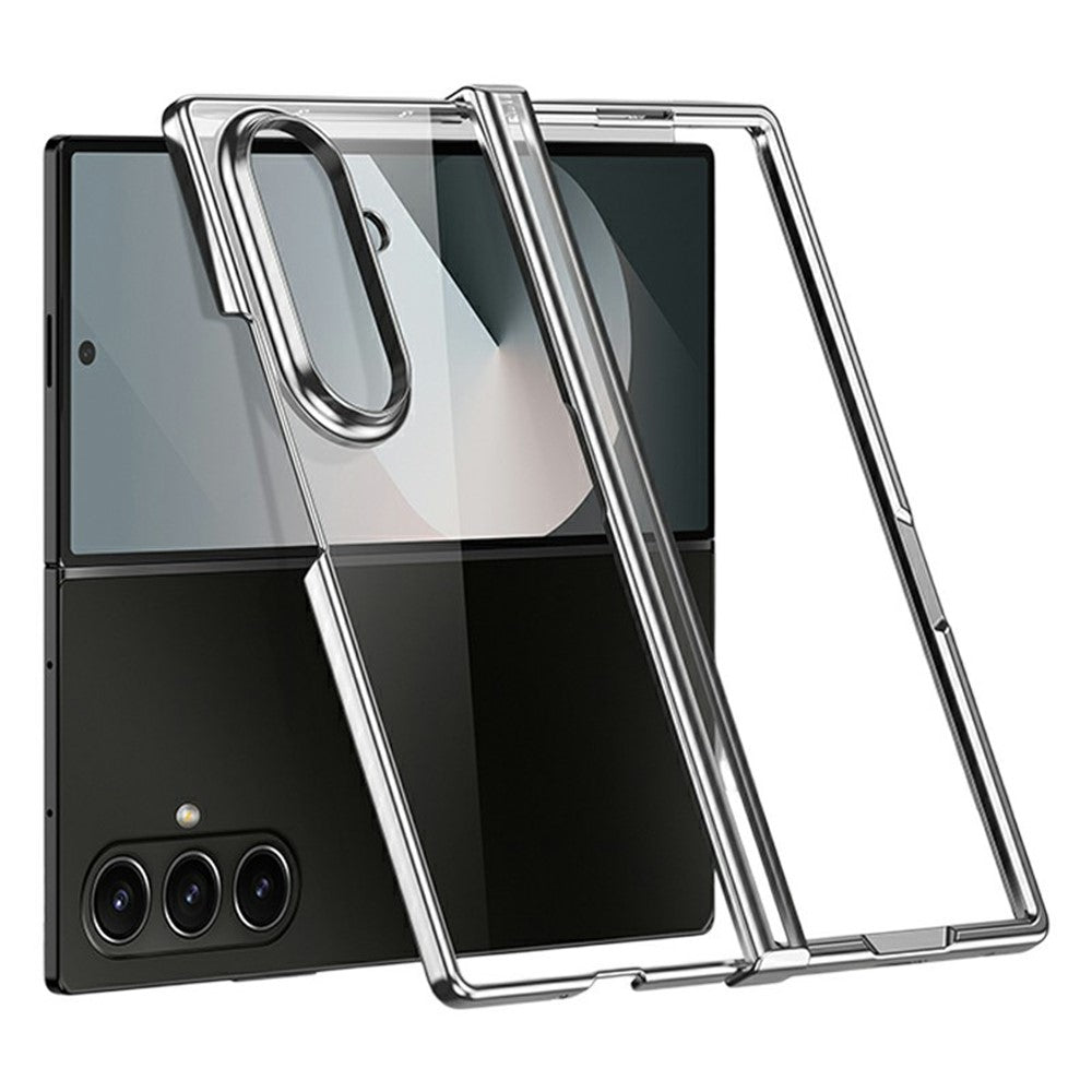 For Samsung Galaxy Z Fold8 Ultra Case Hinge Design Electroplating PC Clear Phone Cover