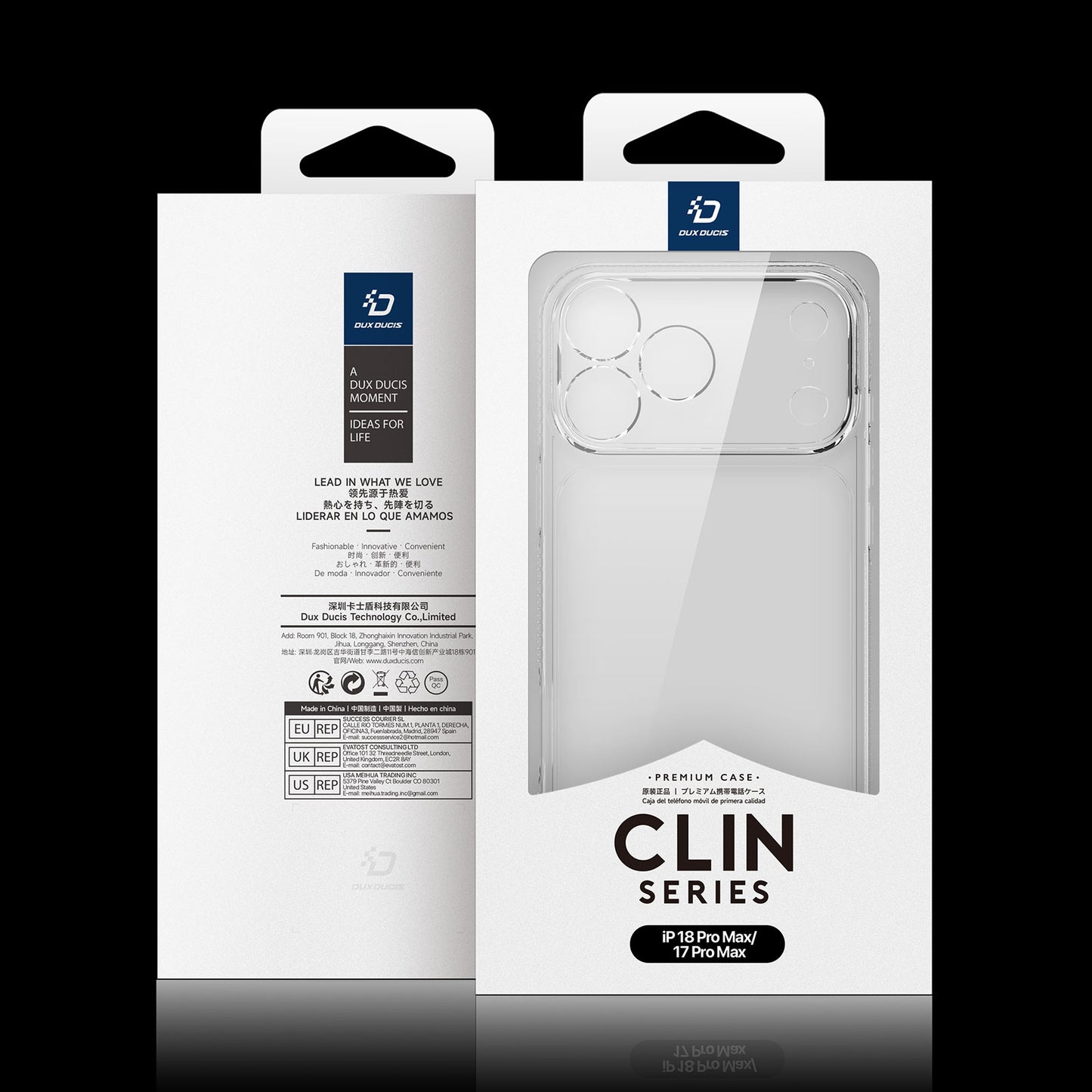 DUX DUCIS for iPhone 18 Pro Max Clear Phone Case  Clin Series TPU + PC Anti-drop Back Cover