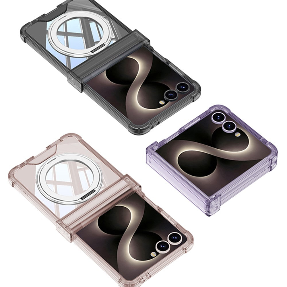 GKK For Samsung Galaxy Z Flip8 Case Magnetic Kickstand Airbag Hinge Protection TPU Phone Cover with Back Film