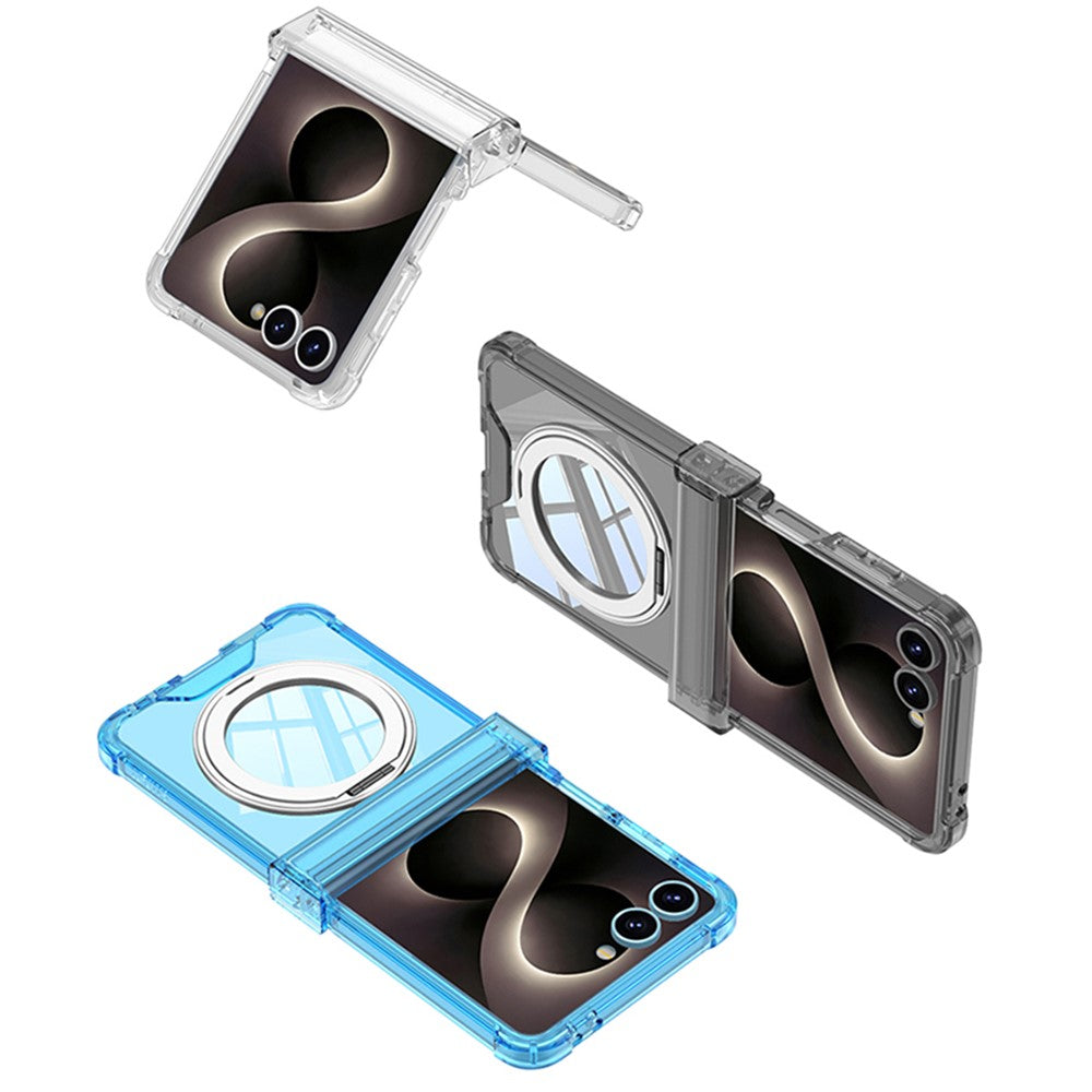 GKK For Samsung Galaxy Z Flip8 Case Magnetic Kickstand Airbag Hinge Protection TPU Phone Cover with Back Film