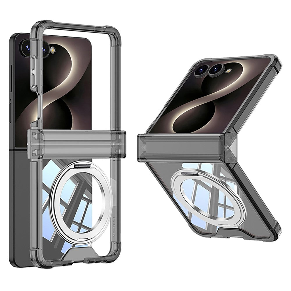 GKK For Samsung Galaxy Z Flip8 Case Magnetic Kickstand Airbag Hinge Protection TPU Phone Cover with Back Film