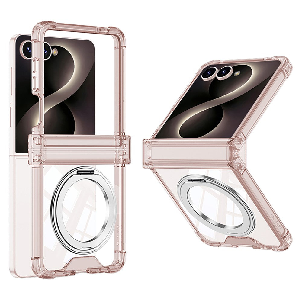 GKK For Samsung Galaxy Z Flip8 Case Magnetic Kickstand Airbag Hinge Protection TPU Phone Cover with Back Film