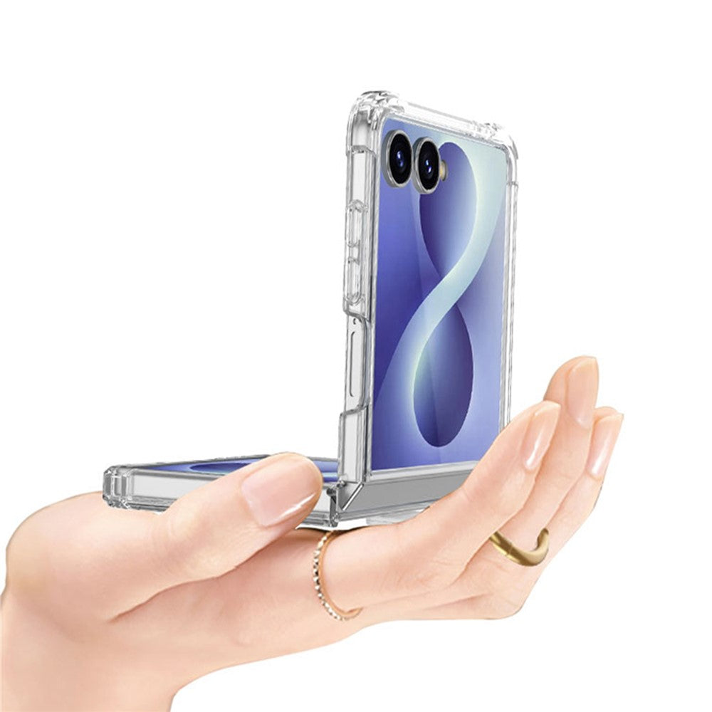 For Samsung Galaxy Z Flip8 Case Airbag Drop Proof TPU Phone Cover with Ring Kickstand