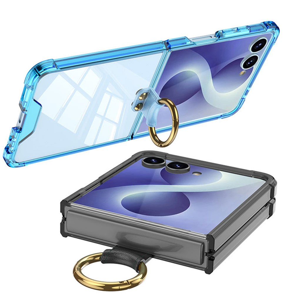 For Samsung Galaxy Z Flip8 Case Airbag Drop Proof TPU Phone Cover with Ring Kickstand