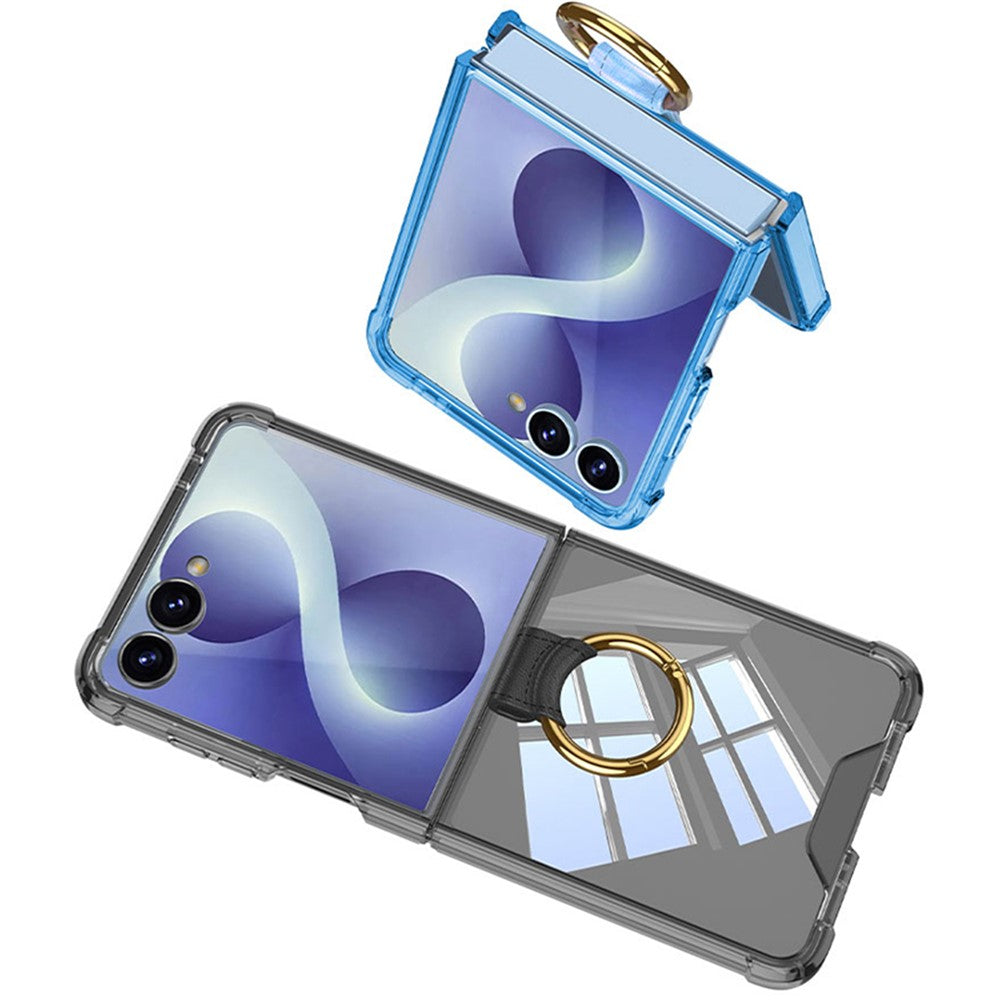 For Samsung Galaxy Z Flip8 Case Airbag Drop Proof TPU Phone Cover with Ring Kickstand