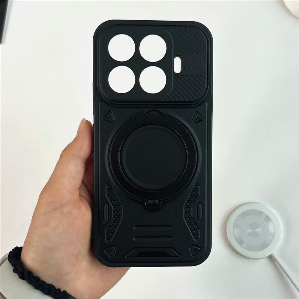 Xiaomi 17T – Magnetische Handyhülle aus Metall, Kunststoff und TPU, mit Ständer, stoßfest