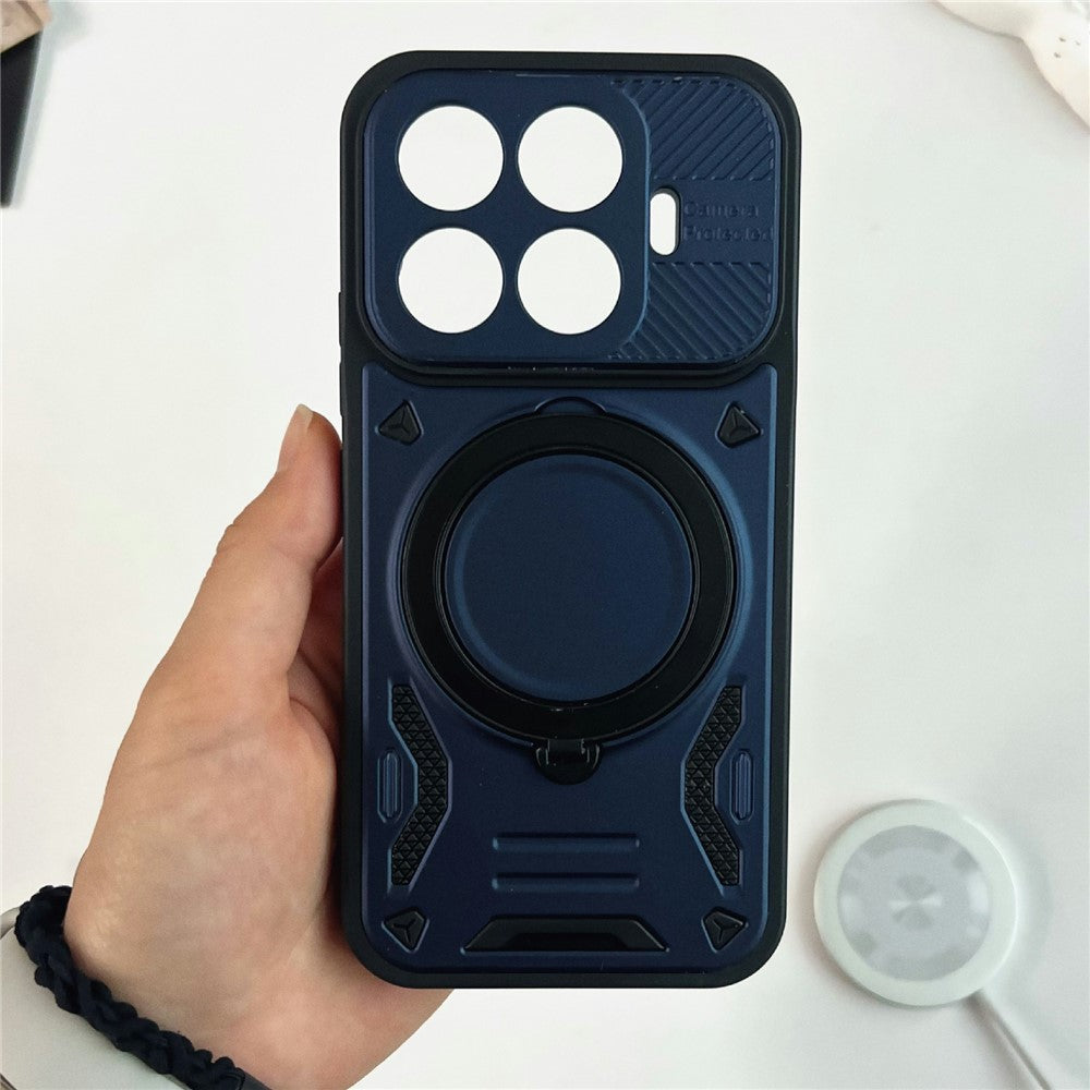 Xiaomi 17T – Magnetische Handyhülle aus Metall, Kunststoff und TPU, mit Ständer, stoßfest