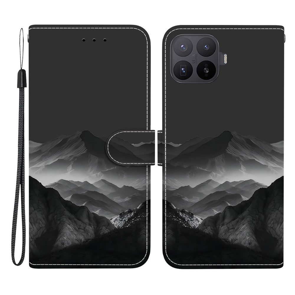 Xiaomi 17T – Wallet-Handyhülle aus PU-Leder und TPU, mit Ständer, mit Handschlaufe, mit Motivdruck