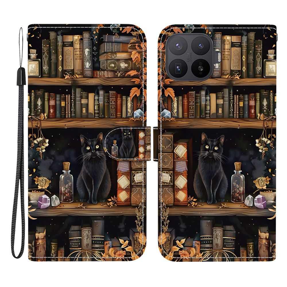 Xiaomi 17T – Wallet-Handyhülle aus PU-Leder und TPU, mit Ständer, mit Handschlaufe, mit Motivdruck