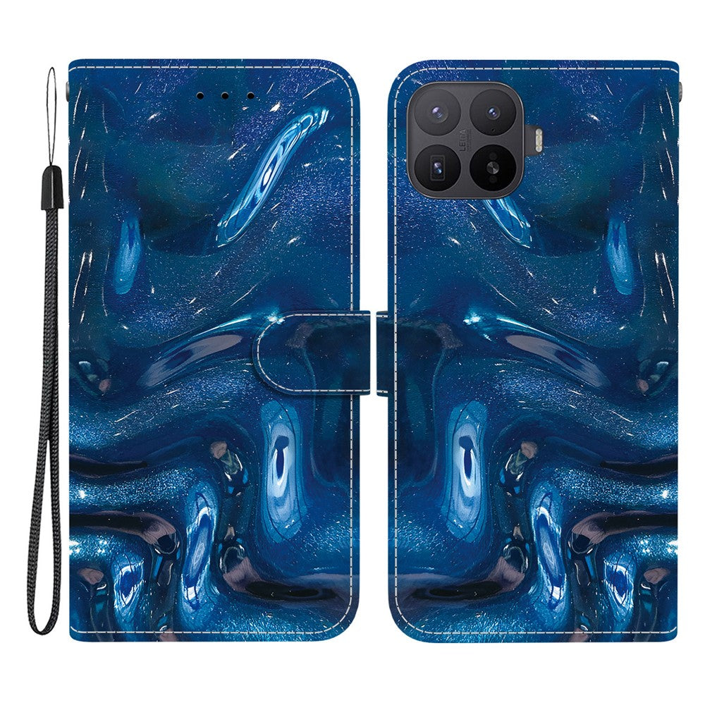 Xiaomi 17T Pro – Wallet-Handyhülle aus PU-Leder und TPU, mit Ständer, mit Handschlaufe, mit Motivdruck