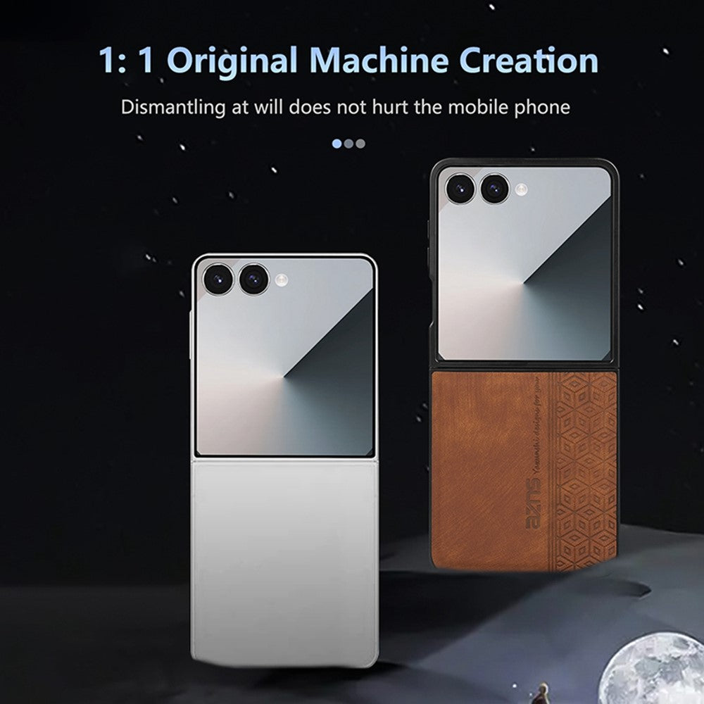 AZNS For Samsung Galaxy Z Flip8 Champion Edition Case PU Leather Covered TPU Phone Protective Cover