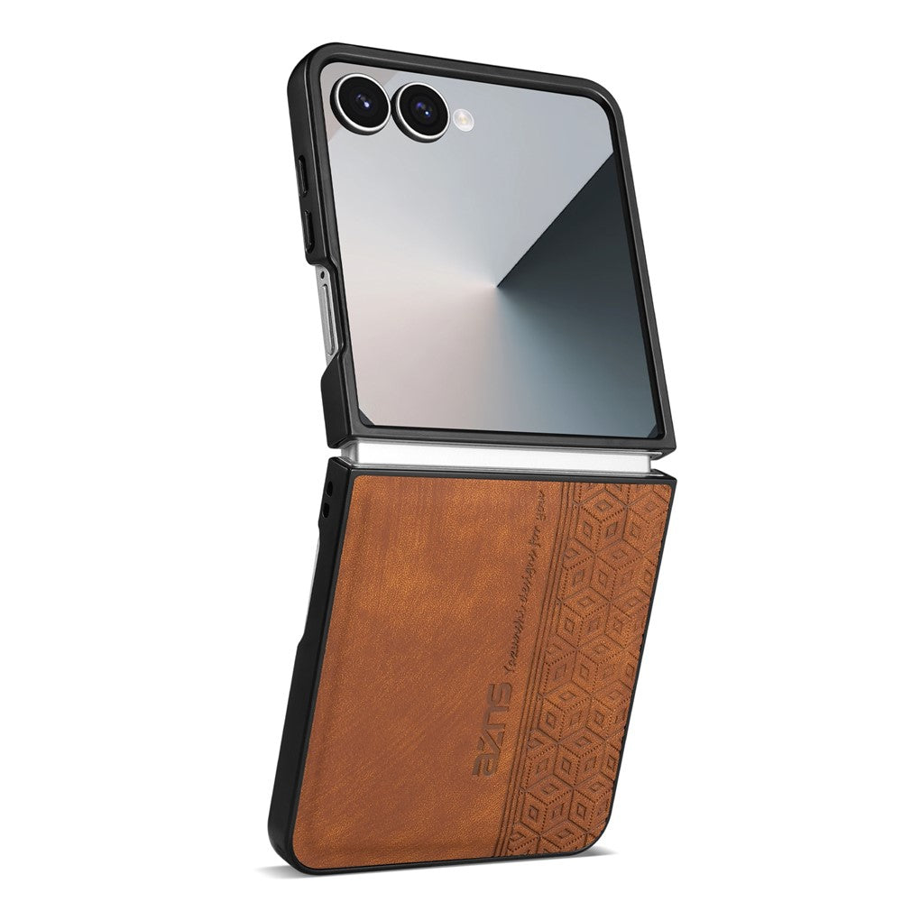 AZNS For Samsung Galaxy Z Flip8 Champion Edition Case PU Leather Covered TPU Phone Protective Cover