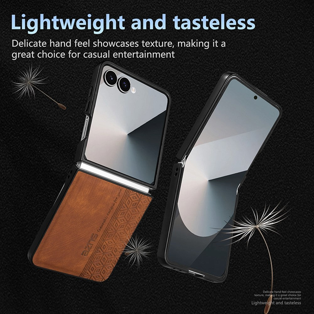AZNS For Samsung Galaxy Z Flip8 Champion Edition Case PU Leather Covered TPU Phone Protective Cover