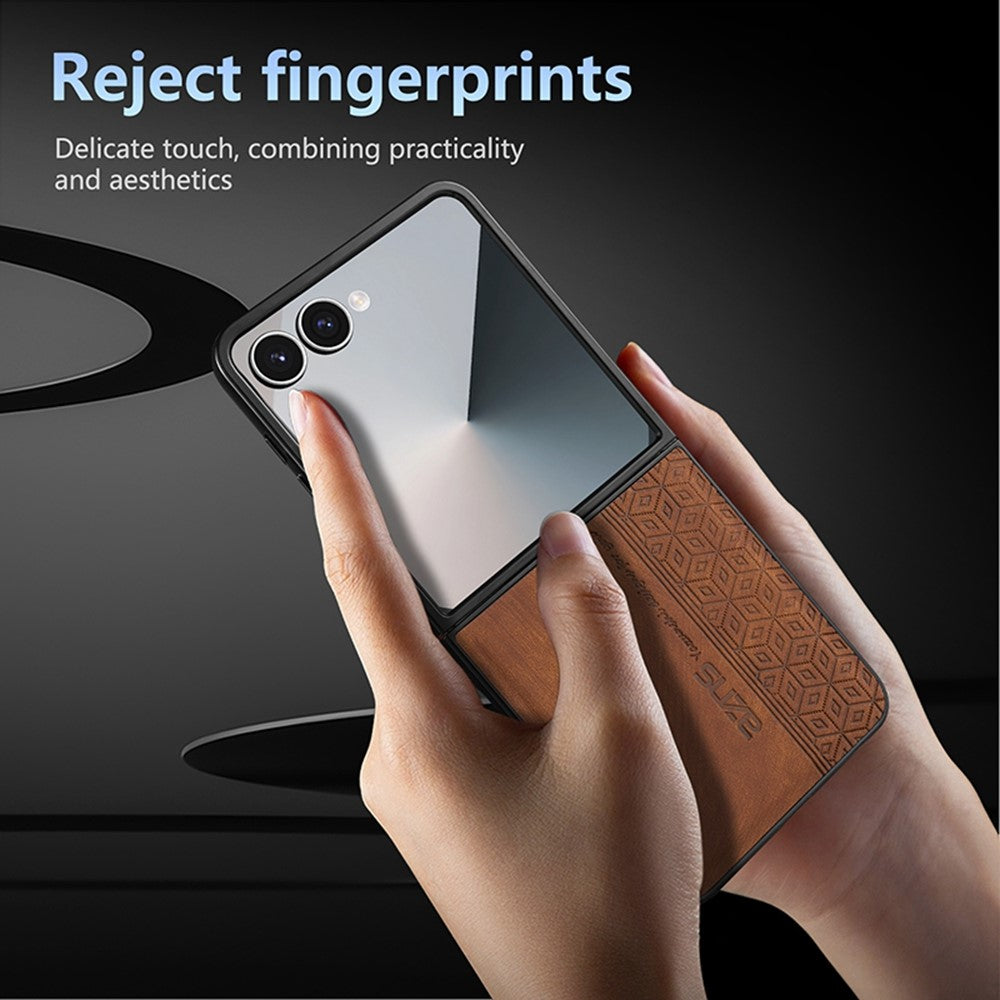 AZNS For Samsung Galaxy Z Flip8 Champion Edition Case PU Leather Covered TPU Phone Protective Cover