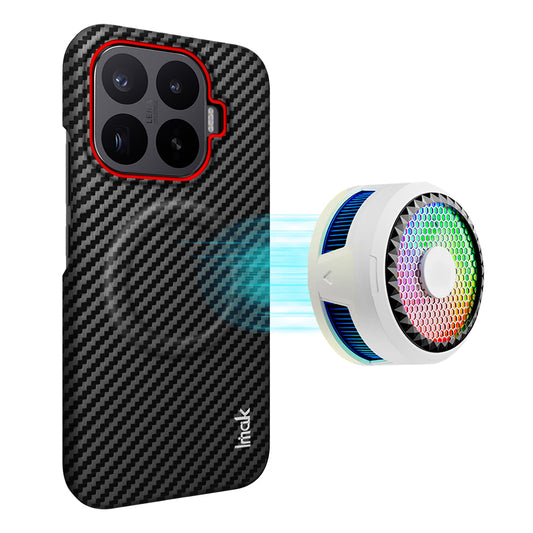 Xiaomi 17T – Magnetische Handyhülle aus Kunststoff und PU-Leder, in Carbonfaser-Optik