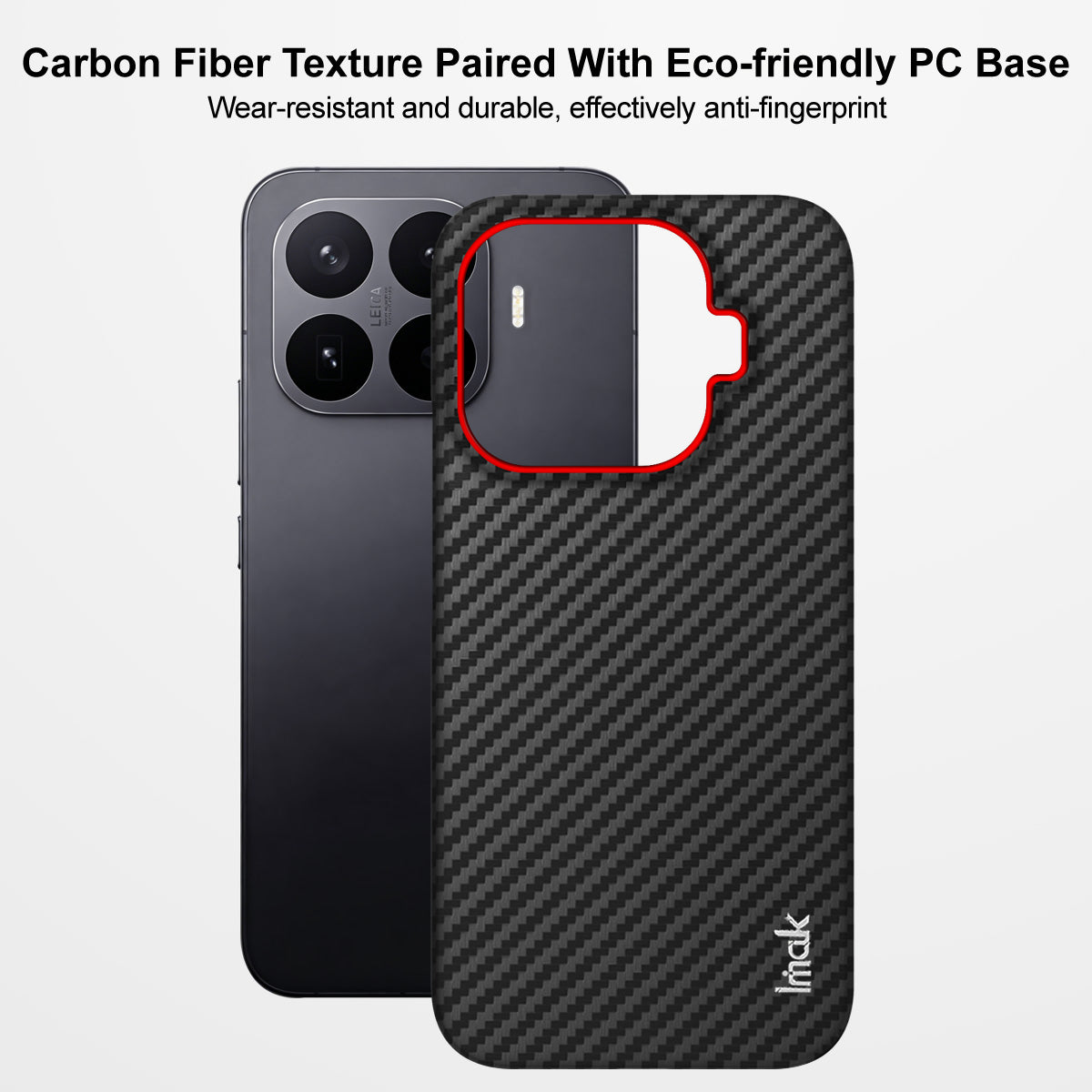 Xiaomi 17T – Handyhülle aus PC und PU-Leder, in Carbonfaser-Optik