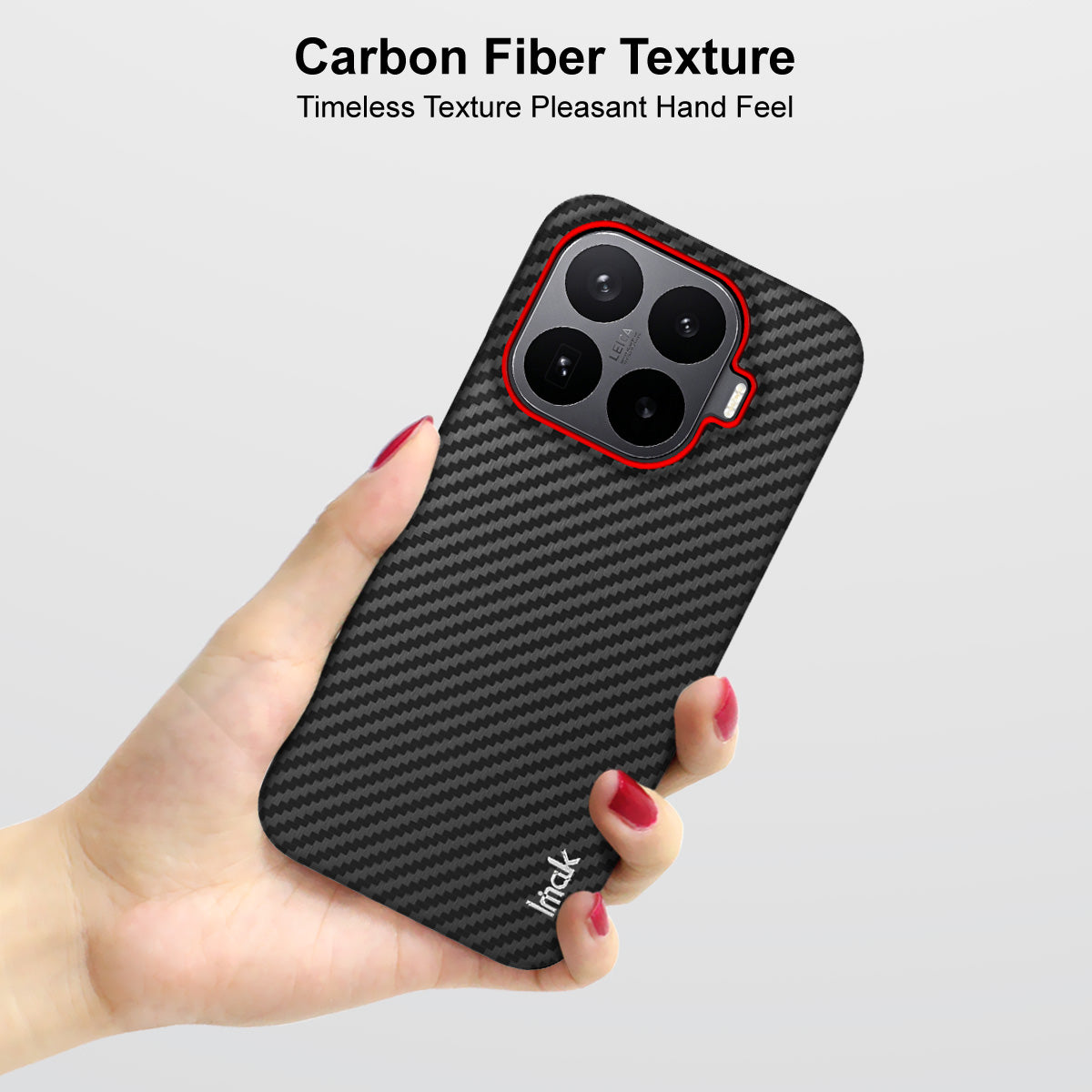 Xiaomi 17T – Handyhülle aus PC und PU-Leder, in Carbonfaser-Optik