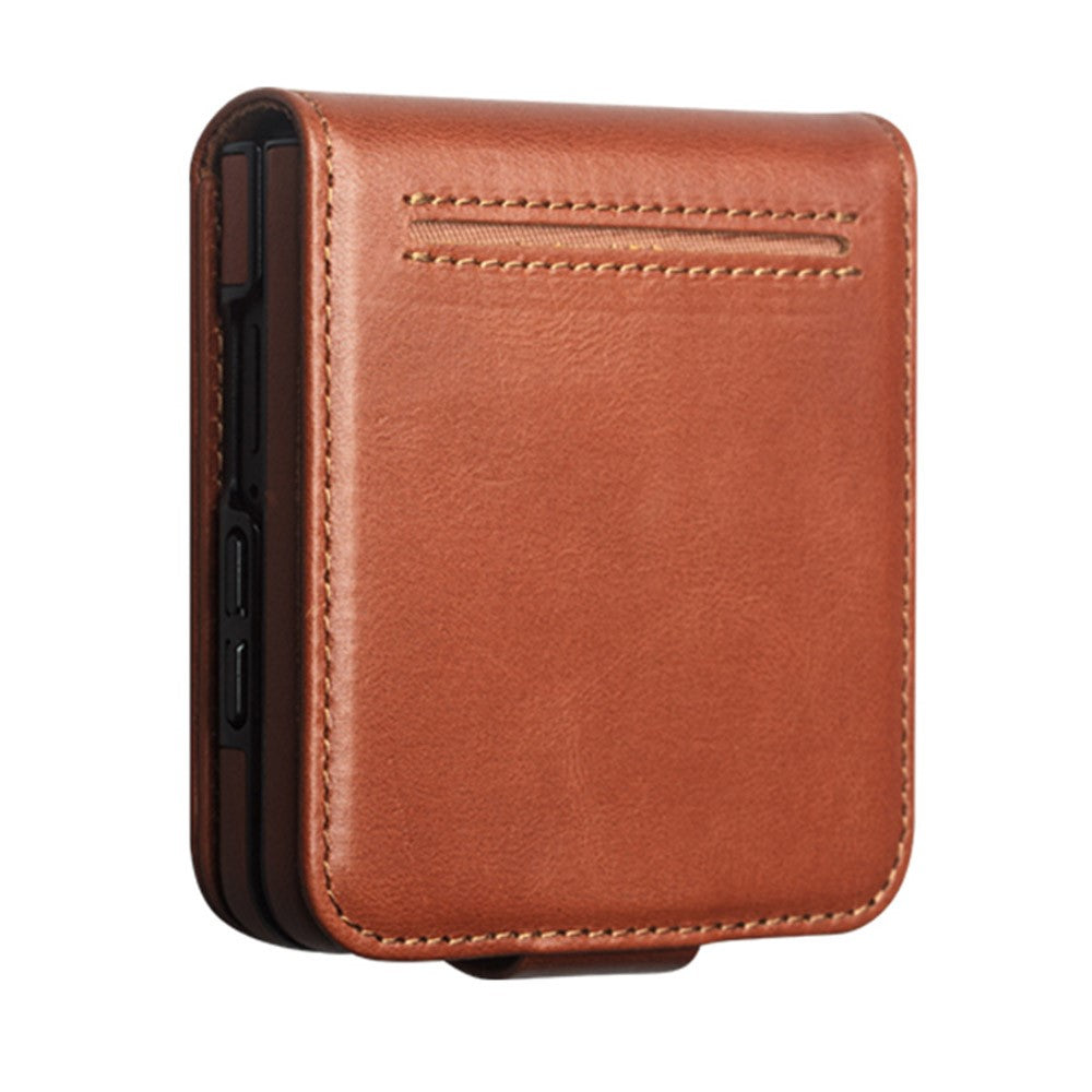QIALINO for Samsung Galaxy Z Fold8 Ultra Case Oil-Waxed Genuine Cow Leather Flip Card Slot Phone Cover