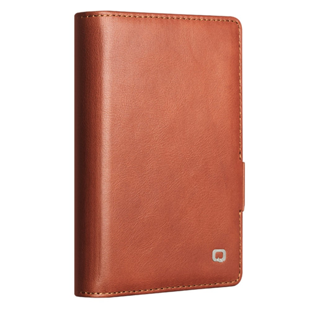 QIALINO for Samsung Galaxy Z Fold8 Case Oil-Waxed Genuine Cow Leather Flip Stand Wallet Phone Cover