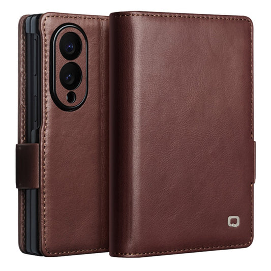 Galaxy Z Fold8 – Wallet-Handyhülle aus echtem Rindsleder und PC, mit Ständer