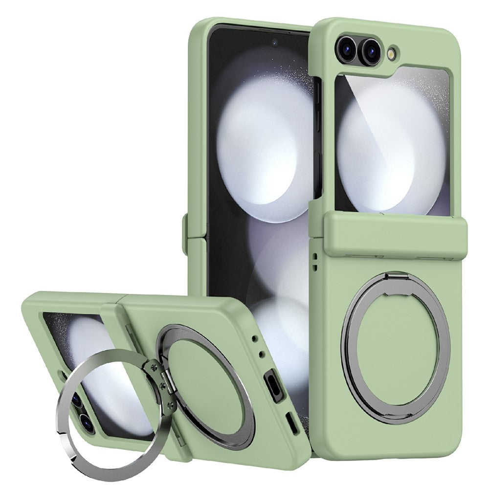 For Samsung Galaxy Z Flip8 Case with Magnetic Kickstand Spring Hinge PC Folding Phone Cover
