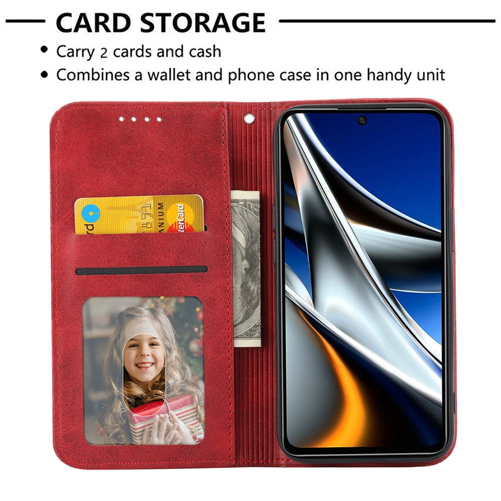 For Xiaomi 13 Calf Texture Phone Case PU Leather Wallet Stand Magnetic Closure Imprinted Rhombus Pattern Cover with Strap