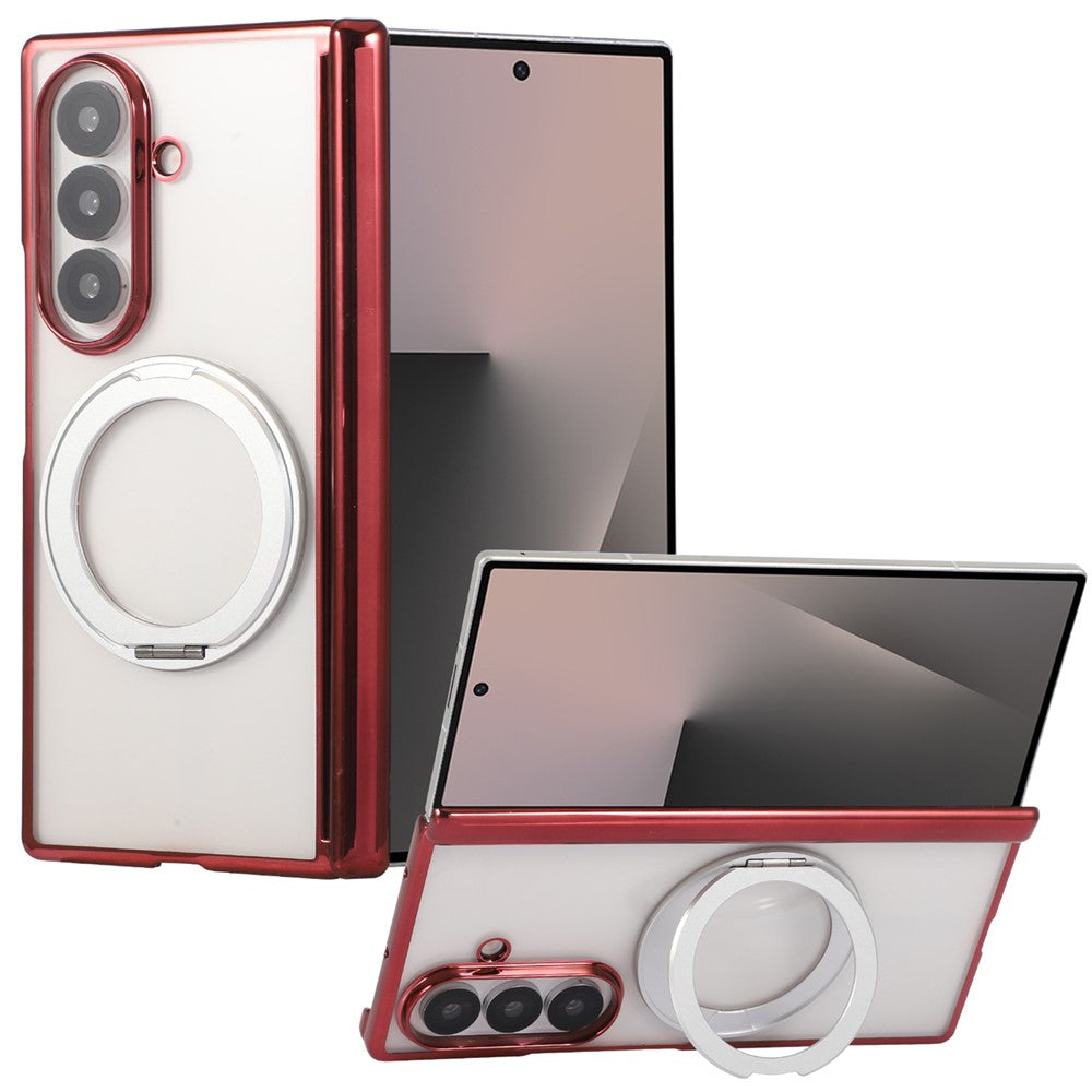 For Samsung Galaxy Z Fold8 Ultra Case Magnetic Rotating Kickstand Clear PC Phone Cover