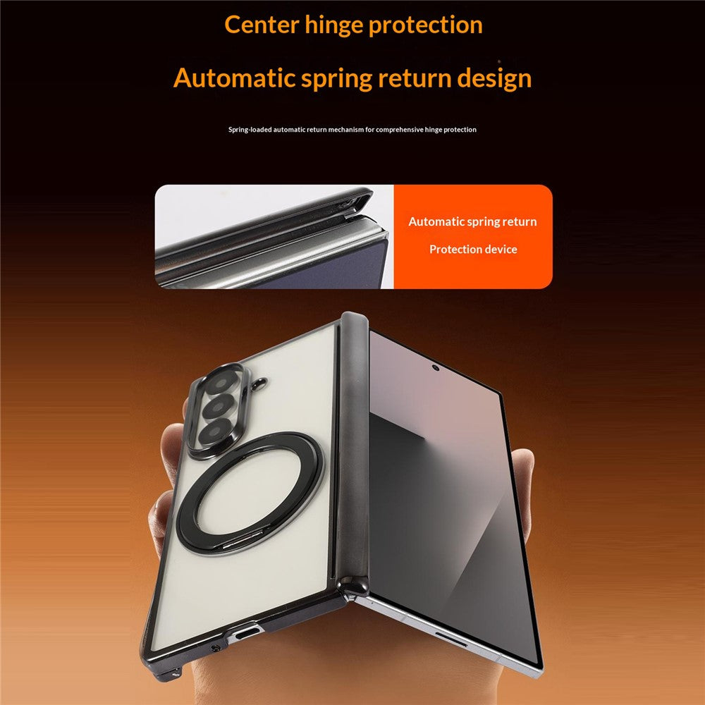 For Samsung Galaxy Z Fold8 Ultra Case Magnetic Rotating Kickstand Clear PC Phone Cover