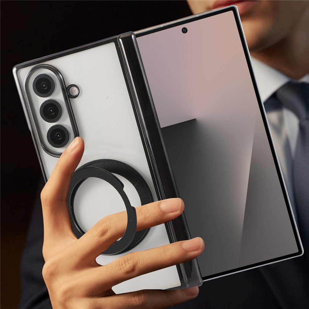 For Samsung Galaxy Z Fold8 Ultra Case Magnetic Rotating Kickstand Clear PC Phone Cover