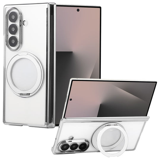 Galaxy Z Fold8 Ultra – Magnetische transparente Handyhülle aus Metall und Kunststoff, mit Ständer