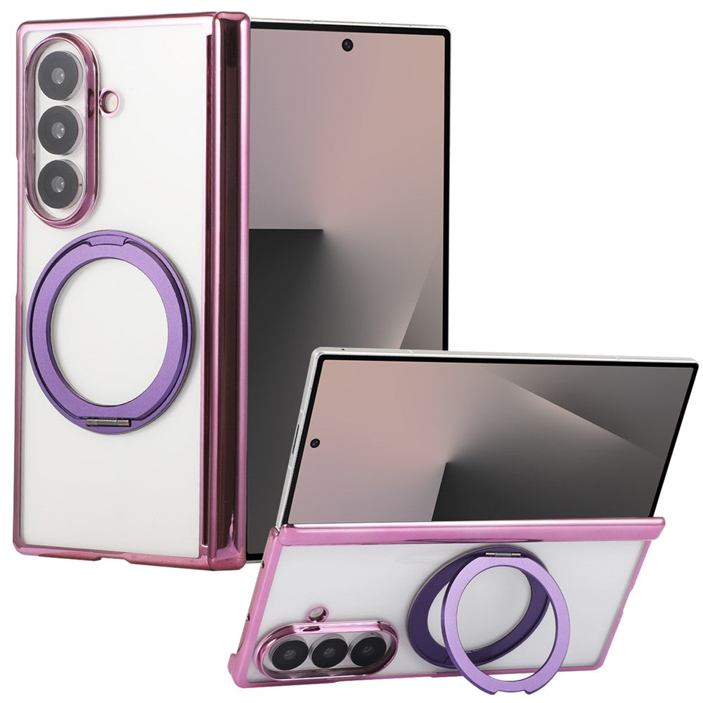 For Samsung Galaxy Z Fold8 Ultra Case Magnetic Rotating Kickstand Clear PC Phone Cover