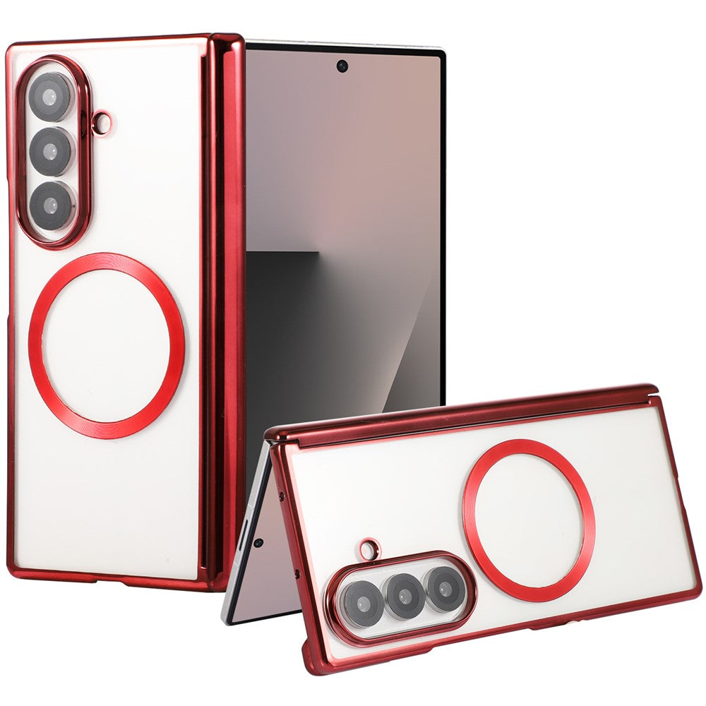 For Samsung Galaxy Z Fold8 Ultra Magnetic Case Electroplating CD Vein PC Phone Cover