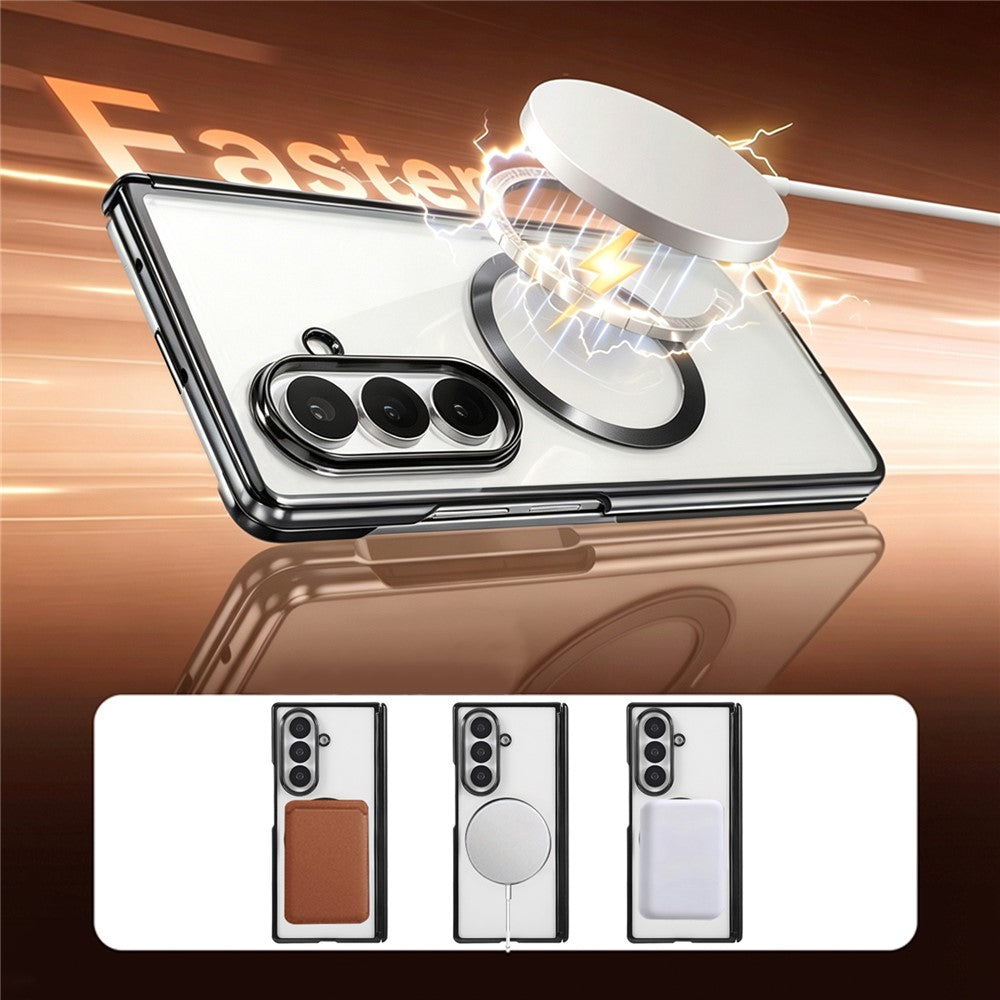 For Samsung Galaxy Z Fold8 Ultra Magnetic Case Electroplating CD Vein PC Phone Cover
